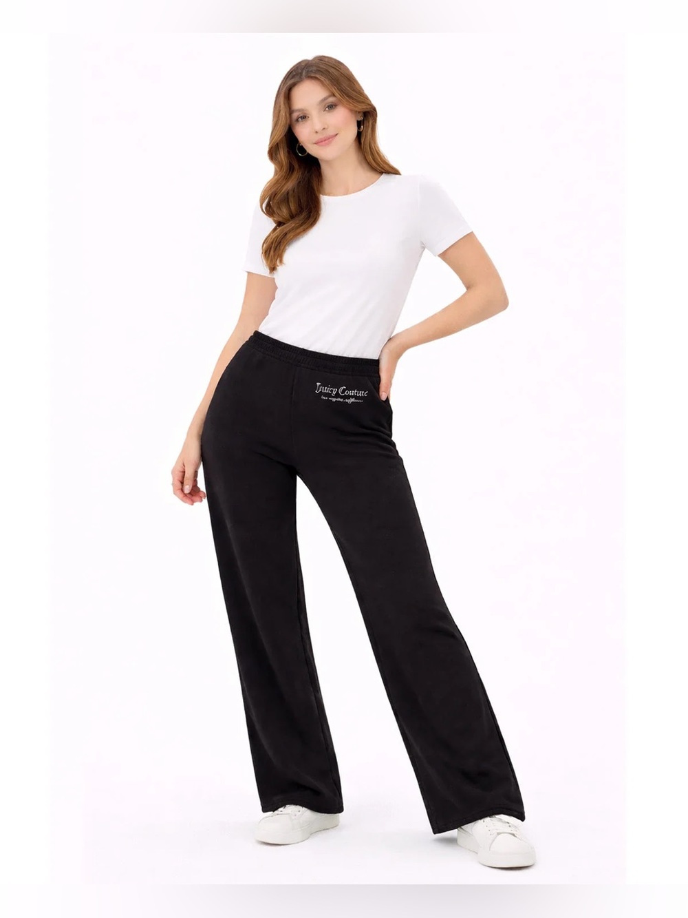 Juicy Couture Fleece Wide Leg Sweat Pant